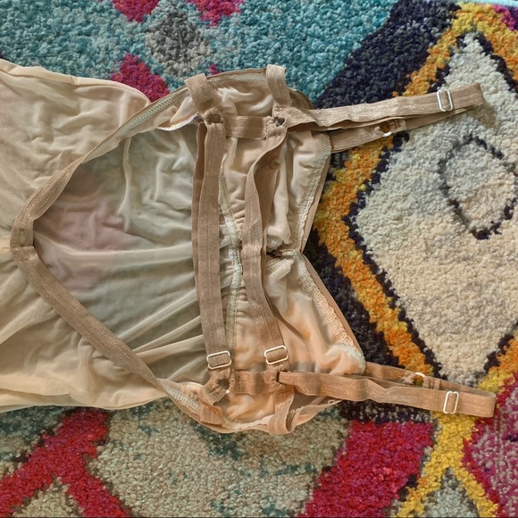Solstice Intimates Mesh Flesh colored Bodysuit - Picture 7 of 8